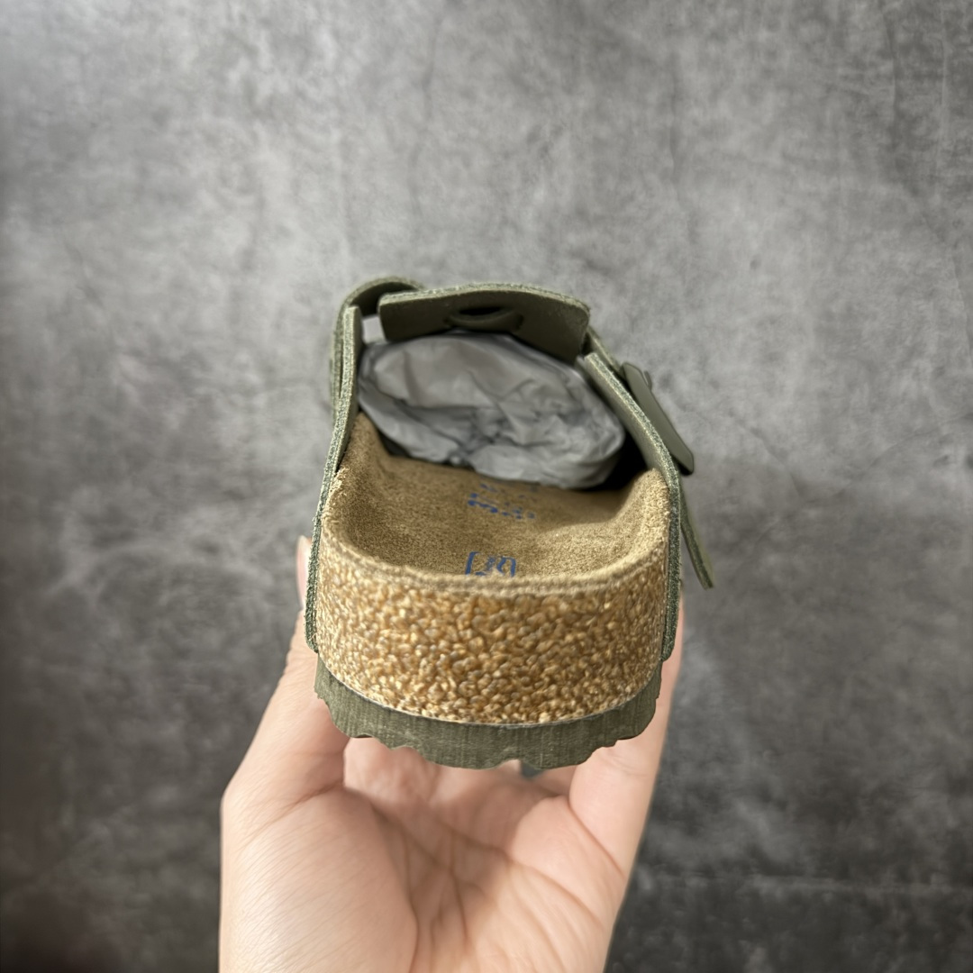 图片[4]-【纯原HT宽版】Birkenstock Boston 博肯/勃肯 系列上架 牛皮绒面革平底复古软木休闲鞋 宽版 绿色 真正软木塞大底 品质细节领先市场版本 原产品质 采用质地柔软进口牛皮绒面革 无刺鼻异味 中底搭载缓震软木橡胶 进口头层牛皮 原版开模/版型/材质/细节遵循ZP工艺！ 市售顶级不吹文案 尺码：35-45-选品中心