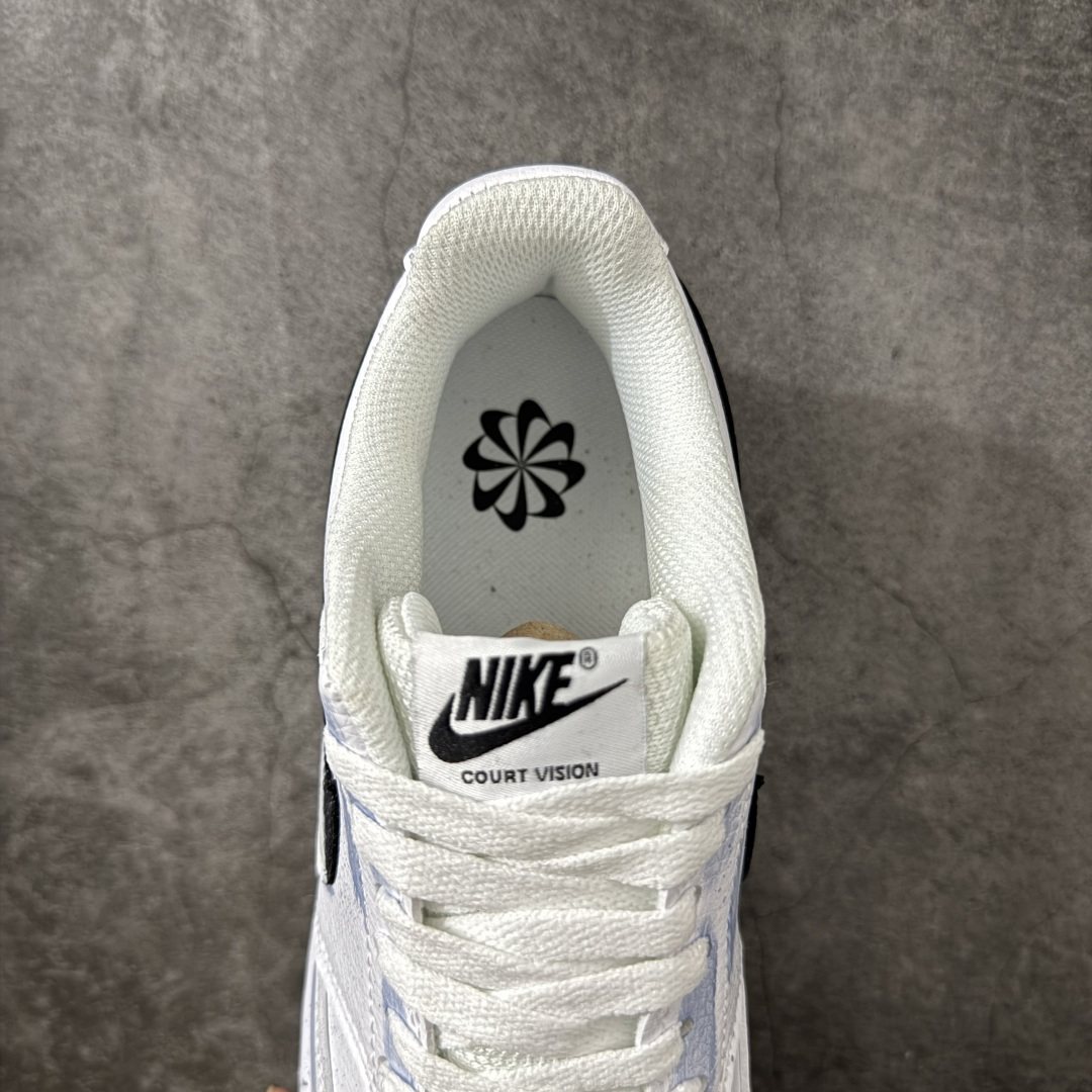 图片[8]-【手绘定制】NIKE COURT VISION LO ‘DIY’定制 低帮百搭 透气休闲运动板鞋 兼顾舒适脚感和出众风范 演绎匠心之作 结构性的支撑贴合感结合复古篮球设计 电绣工艺 皮料切割干净无任何毛边 细节完美 货号： DH2987-101 尺码： 36 36.5 37.5 38 38.5 39 40 40.5 41 42 42.5 43 44 45-选品中心