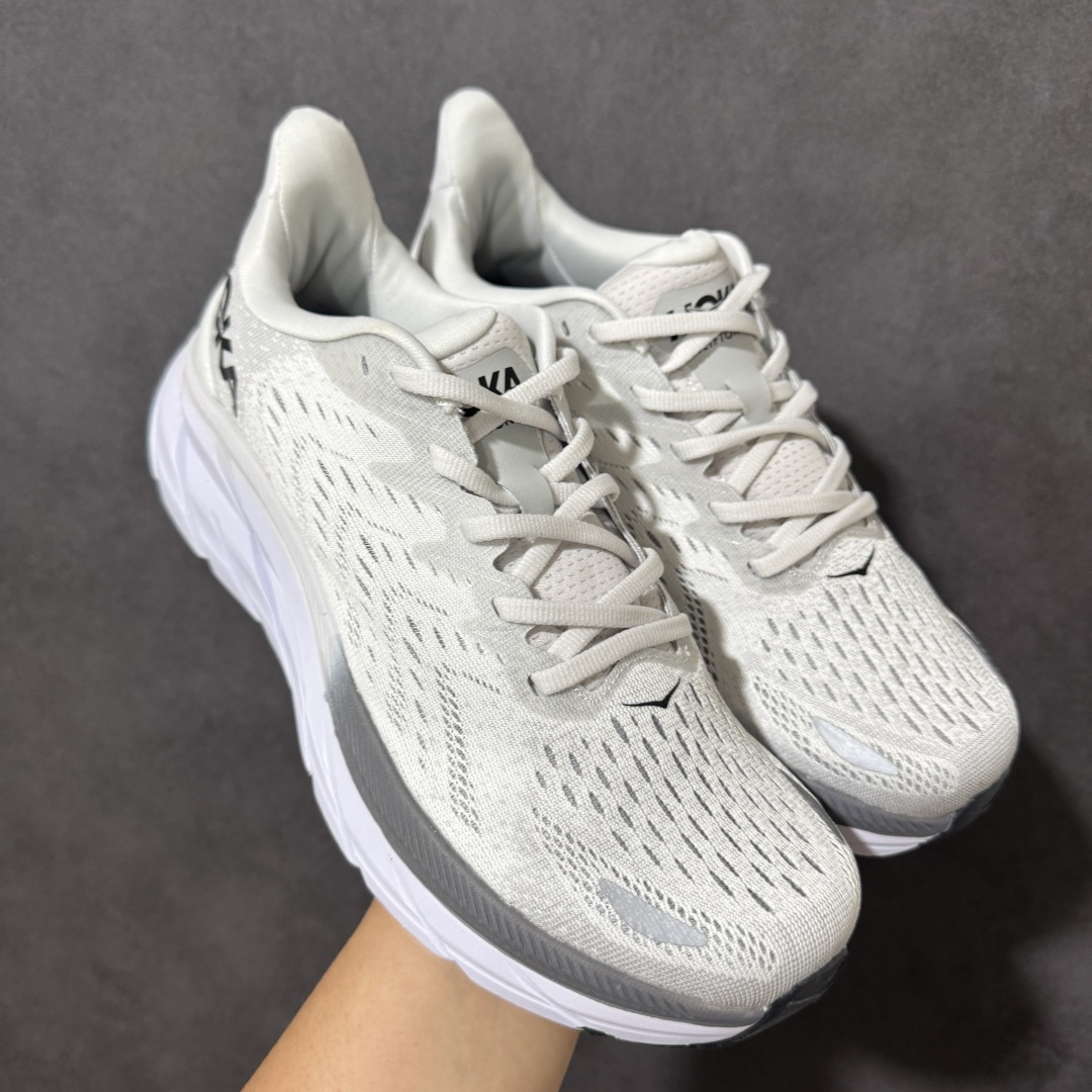图片[2]-【GQ 福利版】纯原HOKA ONE ONE M CLIFTON 8机能缓震网面透气跑步鞋 全新外贸订单出货 原材料原数据打造 八代缓震网面耐磨低帮跑步鞋 原始的 Bondi 缓震和线条在这里 提供该特许经营权众所周知的柔软、平台首选 跑量品 尺码： 36 36.5 37.5 38 39 40 40.5 41 42 42.5 43 44 44.5 45-选品中心