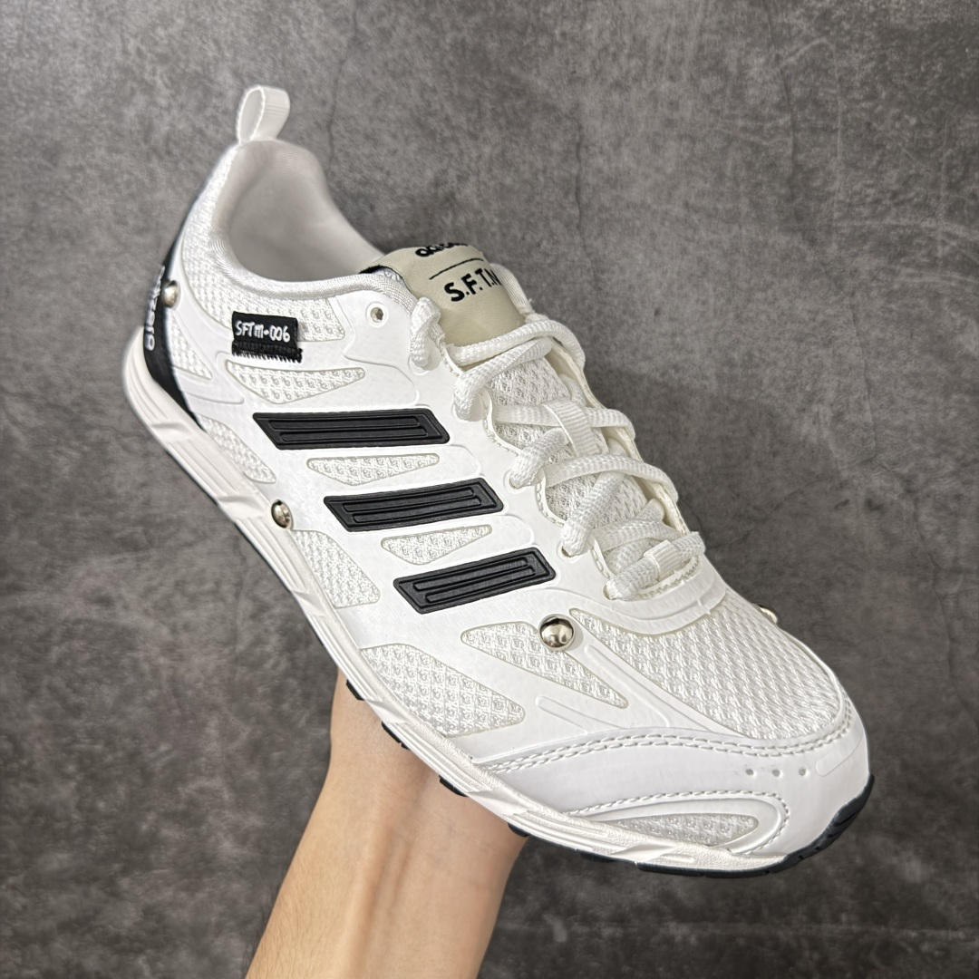 图片[3]-【CS纯原】原装级别 SONG FOR THE MUTE x AD 阿迪 Adizero PR SFTM-006 联名款低帮休闲鞋 HP3524 1.原鞋原楦头打造完美版型 2.原盒开发 同正品一致立体钢印 区别市面普通印刷 3.鞋垫贴合欧索莱材质 鞋垫面高频立体印刷 鞋垫底同正品一致过胶纹路 4.鞋口材质色系纹路亮度均同正品一致 5.鞋面后套高剥太空革透心灰底，同原鞋一致，区别市面黑底材质。独家原鞋操作，太空革贴合胶膜，使其在前后帮成型的过程中，与鞋面完全贴合，后跟定型完美，区别市面太空革和鞋面直接缝合 6.鞋面网布纹路，网孔，克重，颜色等均按原鞋同步开发，区别市面不正确网孔纹路，不正确颜色 7.市面唯一跟原鞋同步，采用前帮+后帮成型工艺，真正把中底板和鞋面完全贴合，使鞋面和鞋底牢固贴合，不易开胶脱底。区别市面拉帮中底或在拉帮中底上面再简单覆盖中底板，以假充正 8.独家私模 鞋底同原鞋一致，采用MD和RB组合而成。SFTM-006 这款联名跑步鞋，属于薄底跑步鞋，所以MD需要一定的硬度支撑穿着者，才能保证运动的时候脚感舒适。区别市面一体描漆大底，以及把MD打软的错误操作 9.市面唯一跟原鞋同步，采用前帮+后帮成型工艺，真正把中底板和鞋面完全贴合，使鞋面和鞋底牢固贴合，不易开胶脱底。区别市面拉帮中底或在拉帮中底上面再简单覆盖中底板，以假充正 尺码：36 36.5 37 38 38.5 39 40 40.5 41 42 42.5 43 44 44.5 45-选品中心