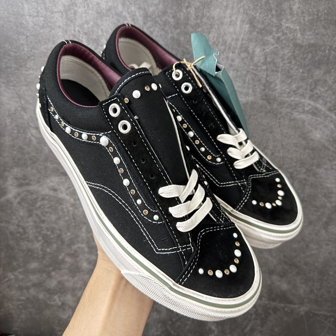 万斯 范斯 / Vans OTW Old Skool 36 Pearlized Pack系列低帮帆布鞋,黑白酒红珍珠铆钉 万斯 范斯 / Vans OTW Old Skool 36 Pearlized Pack系列低帮帆布鞋,黑白酒红珍珠铆钉