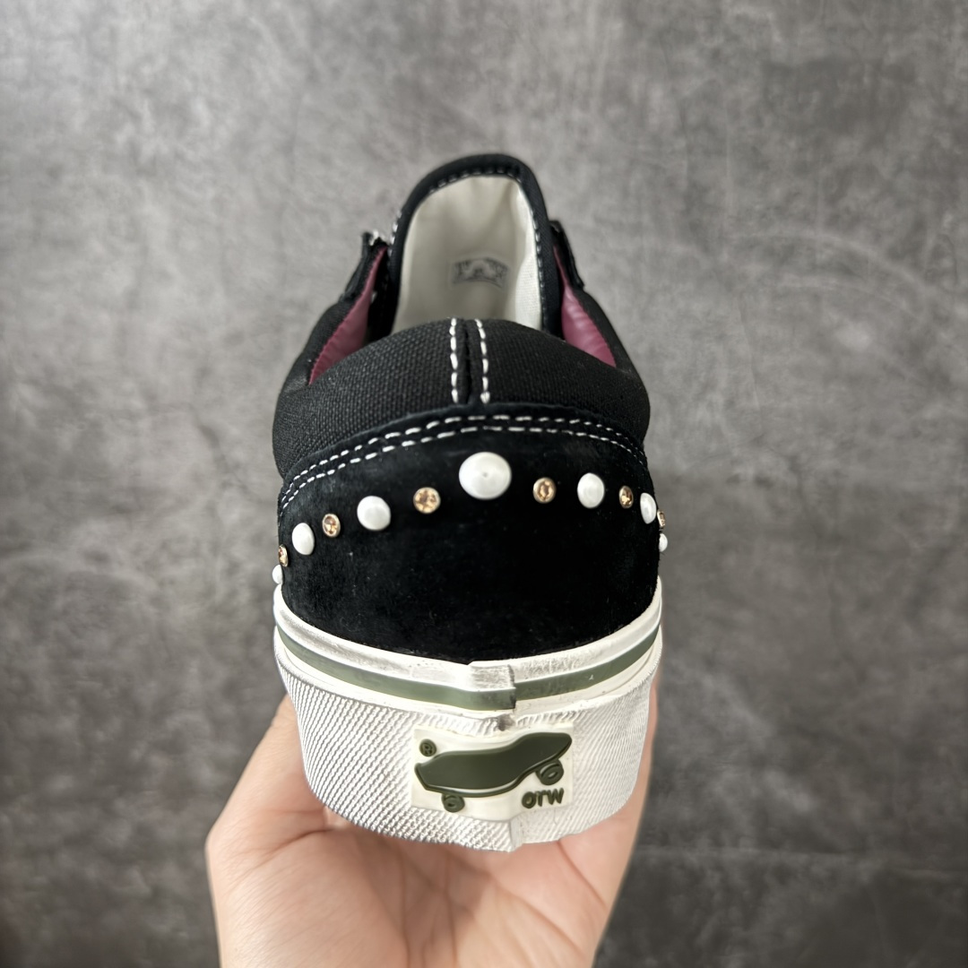 万斯 范斯 / Vans OTW Old Skool 36 Pearlized Pack系列低帮帆布鞋,黑白酒红珍珠铆钉 万斯 范斯 / Vans OTW Old Skool 36 Pearlized Pack系列低帮帆布鞋,黑白酒红珍珠铆钉