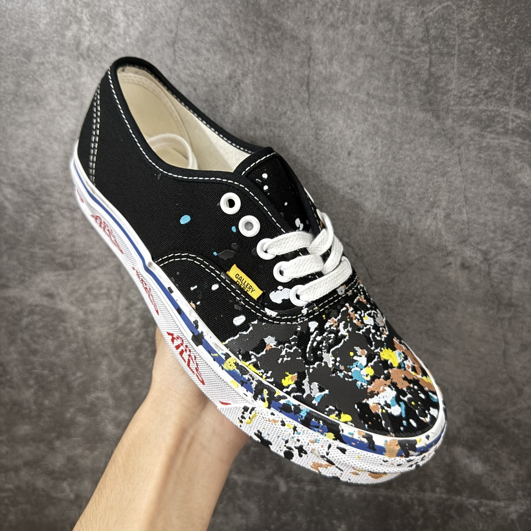 OTW By Vans × Gallery Dept. Authentic 44 联名款 高阶支线复古泼墨做旧帆布鞋 鞋