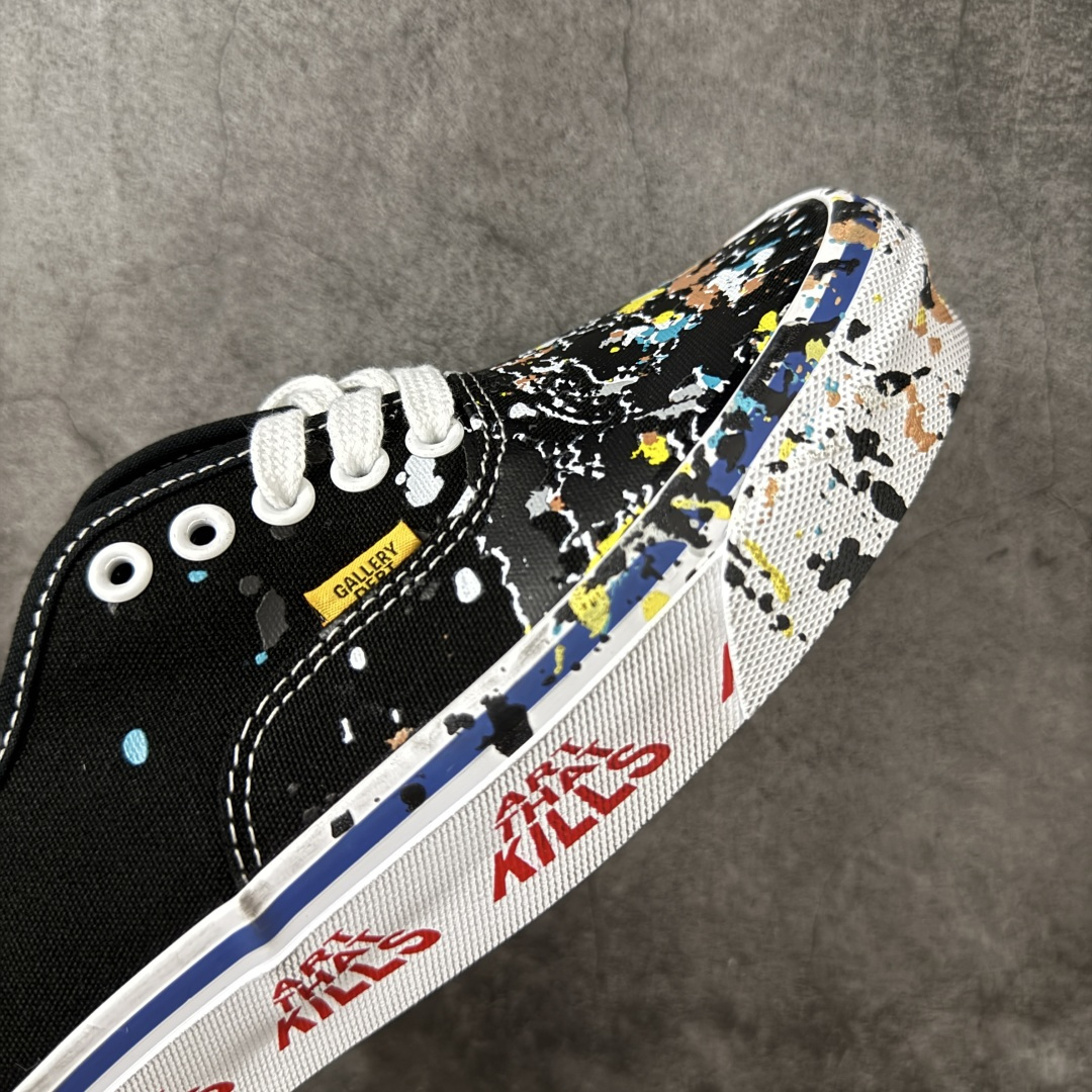 OTW By Vans × Gallery Dept. Authentic 44 联名款 高阶支线复古泼墨做旧帆布鞋 鞋
