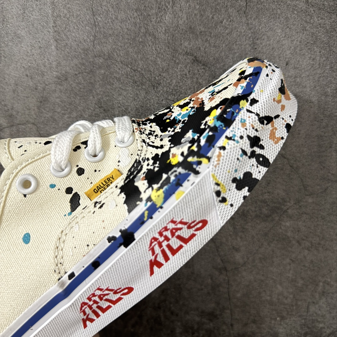图片[6]-【公司级】OTW By Vans × Gallery Dept. Authentic 44 联名款 高阶支线复古泼墨做旧帆布鞋 鞋款基于 Authentic Reissue 44打造保留原始比例与低调轮廓，细节上融入Gallery Dept.标志性的做旧处理与艺术化笔触。帆布鞋面呈现出略带不规则的质感变化强化手工痕迹。鞋侧与后跟细节低调点缀品牌识别元素，在不破坏整体干净感的前提下增加辨识度，适配各类潮酷穿搭。 货号：VN000SJKEM2 米白 货号：VN000EEUBLA 黑色 尺码：36 36.5 37 38 38.5 39 40 40.5 41 42 42.5 43 44 44.5 45 46-选品中心