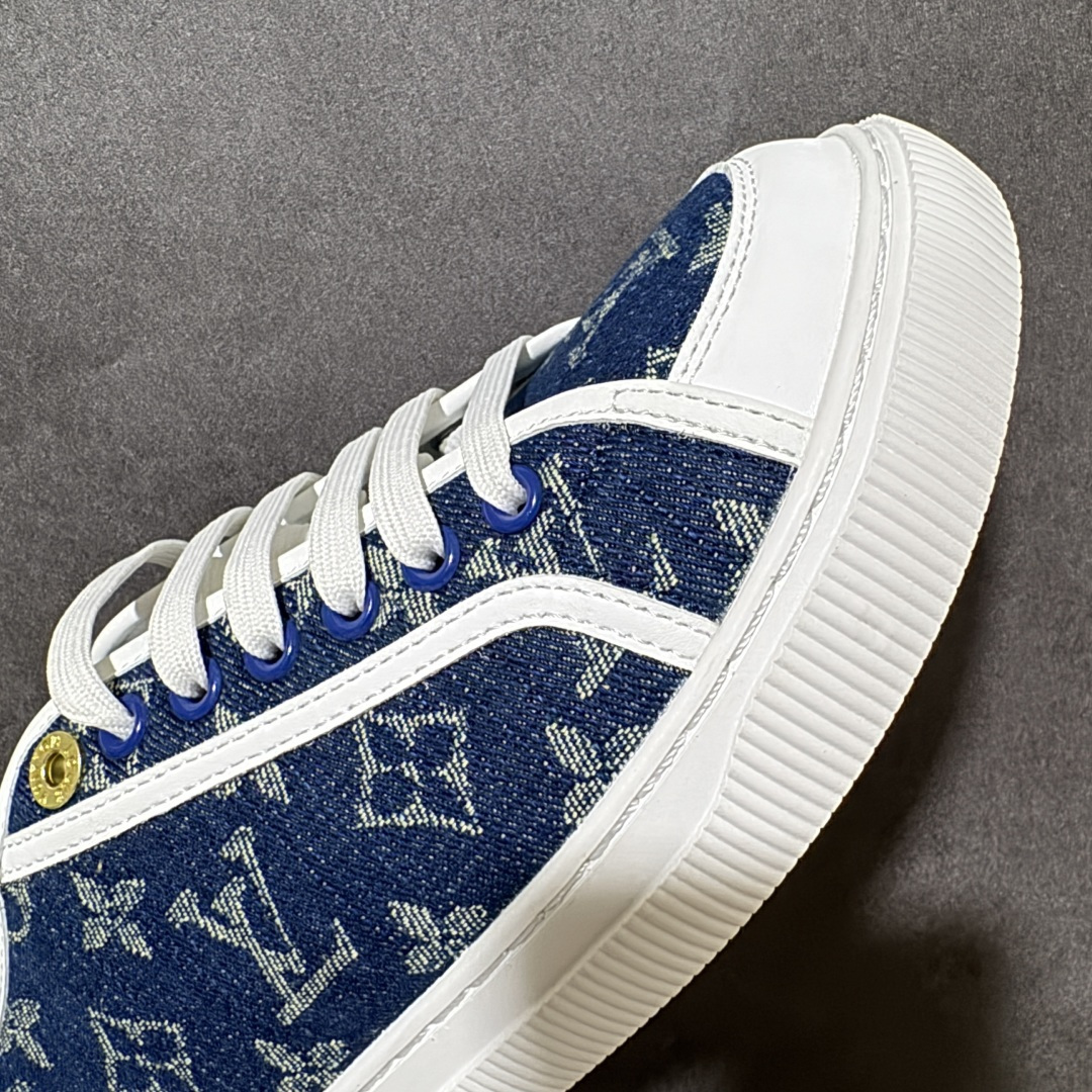 图片[8]-【莞产版本】LOUIS VUITTON Lagoon Sneaker 26ss春夏 饼干鞋 牛仔布 圆头系带 低帮 帆布鞋 礼盒包装 私模开发大底 正确细节 原鞋原材料1：1打造 完美版型做工 欢迎对比市场任何品质的货品 广东原产 专业LV大厂出品 正确底 大底开发近半年 原楦型开发纸版 全鞋原材料打造 细节 针车 烫金 中底无可挑剔 包装说明书防尘布袋物件 尺码：35-41 编码：FJB260270-选品中心