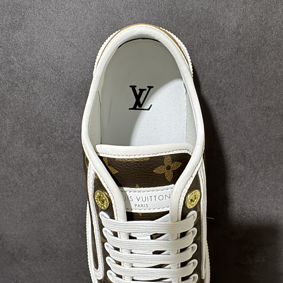 图片[6]-【莞产版本】LOUIS VUITTON Lagoon Sneaker 26ss春夏 饼干鞋 牛仔布 圆头系带 低帮 帆布鞋 礼盒包装 私模开发大底 正确细节 原鞋原材料1：1打造 完美版型做工 欢迎对比市场任何品质的货品 广东原产 专业LV大厂出品 正确底 大底开发近半年 原楦型开发纸版 全鞋原材料打造 细节 针车 烫金 中底无可挑剔 包装说明书防尘布袋物件 尺码：35-41 编码：FJB260270-选品中心