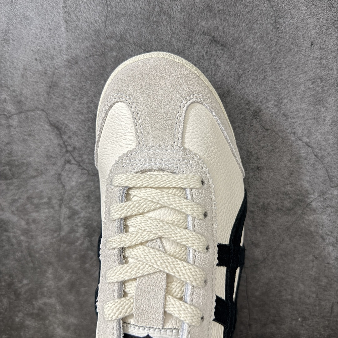 图片[5]-【最强毒版】Onitsuka Tiger Mexico 66 亚瑟士鬼冢虎复古经典板鞋 平台专供 充正版本 保证每个配色都是采购原鞋开发 采用原厂材料 全头层纳帕细纹皮面 质感无敌 全新玻璃刀切割皮料 超高清洁度 纹路、色泽、皮心颜色 质感百分百还原 海外订单工厂出品 超成熟稳定的做工品控 原装全套纸板楦头开发 原汁原味 完美呈现版型 私模正确鞋底咬花纹路 一比一鞋头弧度高度鞋身弧度 绝不口嗨 细节品控鞋型随意秒杀市面 原档咬花纹路私模大底 一个单元有六个三角形 总体形拼接呈现花瓣状 官方四联吊牌 原装Ortholite轻量化鞋垫 原盒原配 质保卡 说明书 钢印防尘纸 纸板中底带钢印 乳胶组合鞋垫带足弓 支持全方位的对比专柜 尺码：35 36 37 37.5 38 39 39.5 40 40.5 41.5 42 42.5 43.5 44 44.5 45-选品中心