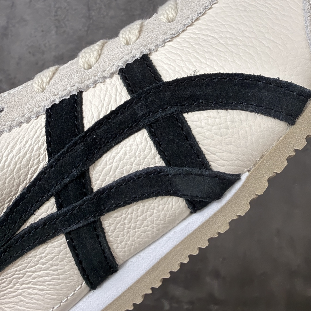 图片[4]-【最强毒版】Onitsuka Tiger Mexico 66 亚瑟士鬼冢虎复古经典板鞋 平台专供 充正版本 保证每个配色都是采购原鞋开发 采用原厂材料 全头层纳帕细纹皮面 质感无敌 全新玻璃刀切割皮料 超高清洁度 纹路、色泽、皮心颜色 质感百分百还原 海外订单工厂出品 超成熟稳定的做工品控 原装全套纸板楦头开发 原汁原味 完美呈现版型 私模正确鞋底咬花纹路 一比一鞋头弧度高度鞋身弧度 绝不口嗨 细节品控鞋型随意秒杀市面 原档咬花纹路私模大底 一个单元有六个三角形 总体形拼接呈现花瓣状 官方四联吊牌 原装Ortholite轻量化鞋垫 原盒原配 质保卡 说明书 钢印防尘纸 纸板中底带钢印 乳胶组合鞋垫带足弓 支持全方位的对比专柜 尺码：35 36 37 37.5 38 39 39.5 40 40.5 41.5 42 42.5 43.5 44 44.5 45-选品中心