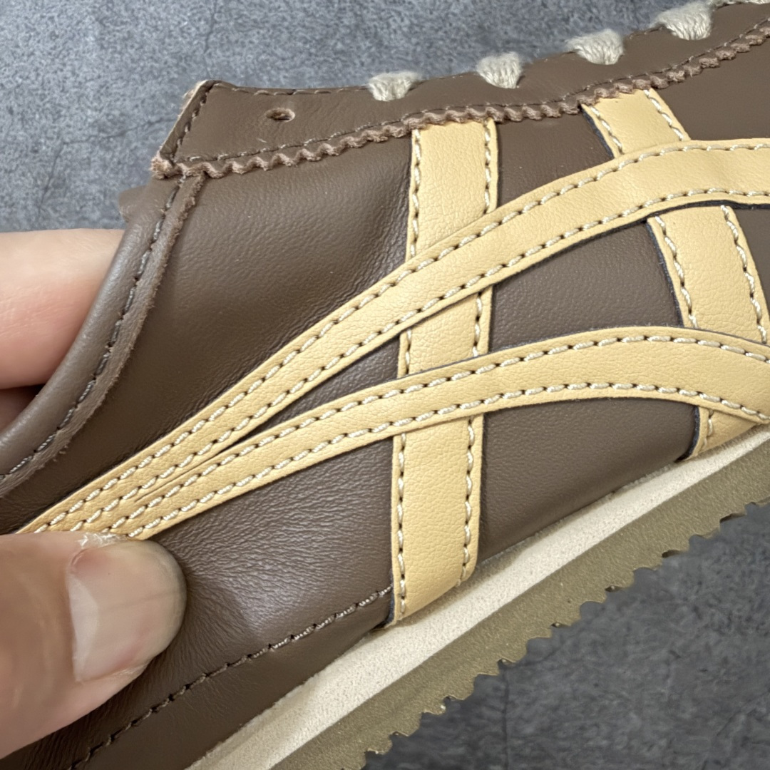 图片[3]-【最强毒版】Onitsuka Tiger Mexico 66 亚瑟士鬼冢虎复古经典板鞋 平台专供 充正版本 保证每个配色都是采购原鞋开发 采用原厂材料 全头层纳帕细纹皮面 质感无敌 全新玻璃刀切割皮料 超高清洁度 纹路、色泽、皮心颜色 质感百分百还原 海外订单工厂出品 超成熟稳定的做工品控 原装全套纸板楦头开发 原汁原味 完美呈现版型 私模正确鞋底咬花纹路 一比一鞋头弧度高度鞋身弧度 绝不口嗨 细节品控鞋型随意秒杀市面 原档咬花纹路私模大底 一个单元有六个三角形 总体形拼接呈现花瓣状 官方四联吊牌 原装Ortholite轻量化鞋垫 原盒原配 质保卡 说明书 钢印防尘纸 纸板中底带钢印 乳胶组合鞋垫带足弓 支持全方位的对比专柜 尺码：35 36 37 37.5 38 39 39.5 40 40.5 41.5 42 42.5 43.5 44 44.5 45-选品中心