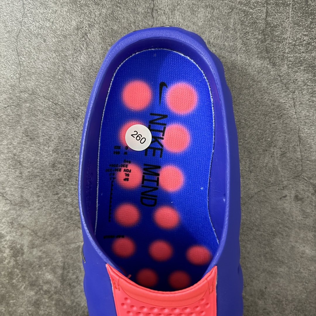 图片[8]-【Top纯原】Nike Mind 001 神经科学足底按摩包头拖鞋 靛蓝 蜘蛛侠 IZ6659-400 同源ZP原材 匠心打造 🔹原厂MD一体发泡大底：全套原模开版，渐变雾面哑光喷漆，柔软回弹和ZP完全一致。 🔹22颗独立PEBAX泡棉按摩底：黑科技活塞式按摩脚感，踩下去的Q弹感和ZP无差。 🔹正确组合大底：鞋头前后跟橡胶贴片，耐磨防滑，细节还原到每一处。 🔹高还原细节：TPU电镀银Swoosh、针织透气鞋舌、高弹原鞋垫，清洁度拉满。 尺码：36 36.5 37.5 38 38.5 39 40 40.5 41 42 42.5 43 44 44.5 45 46 47.5 48.5 ⚠️尺码提示：偏小一码，建议拍大一码，脚感更舒适。-选品中心