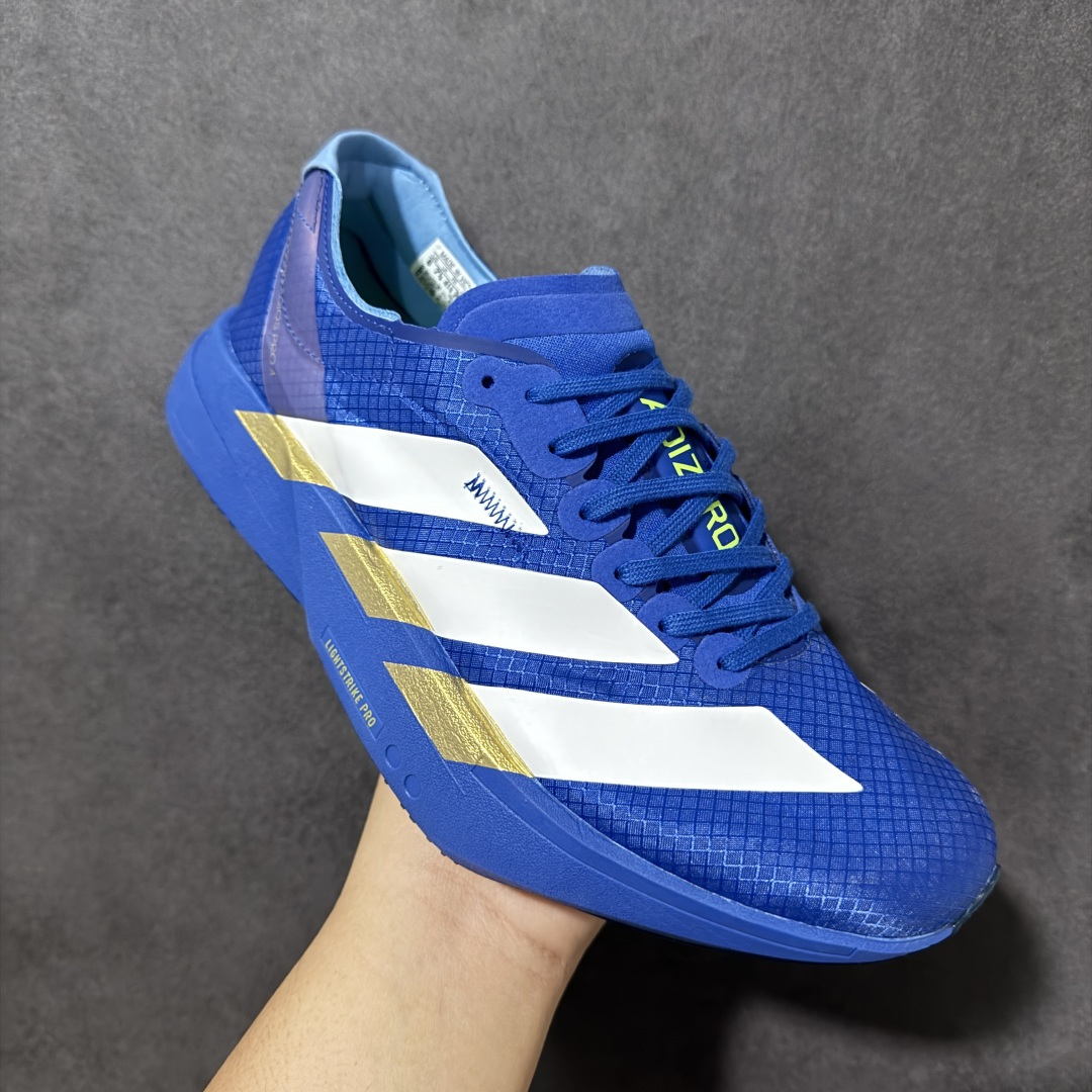 图片[3]-【公司级】Adidas Adizero Pro 4 M 阿迪超轻透气缓震跑鞋   整体外观造型与adiZero Adios Pro EVO 1非常相似 中底配置方面搭载全掌Lightstrike Pro 鞋面采用透气网面示人 契合日常训练鞋的定位 更加耐用 外底给到了马牌橡胶 及上代竞速旗舰adidas Adizero Adios Pro 3区域分布 货号： JP6622 尺码：36-45-选品中心