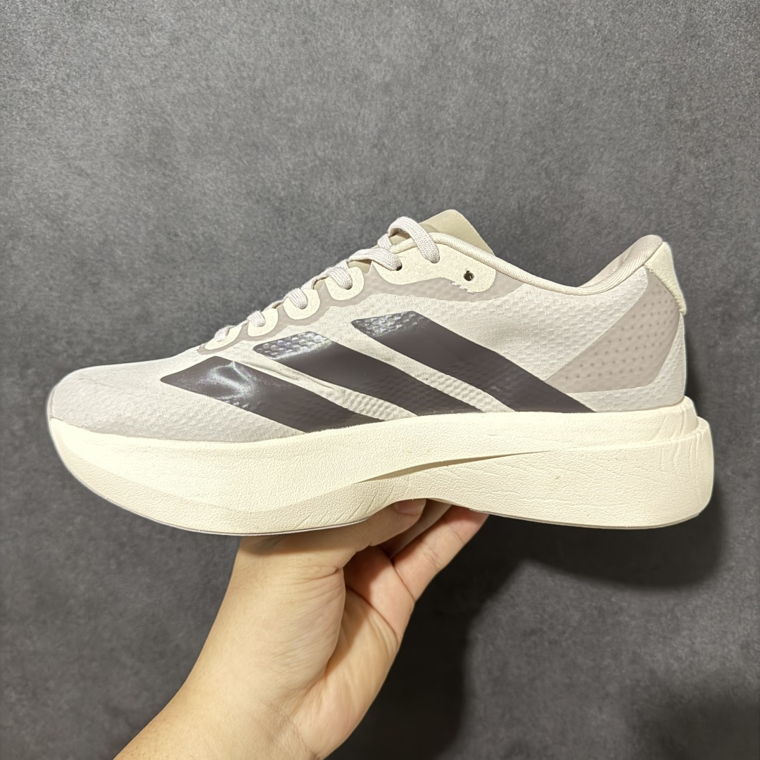 图片[2]-【公司级】Adidas Adizero Pro 4 M 阿迪超轻透气缓震跑鞋   整体外观造型与adiZero Adios Pro EVO 1非常相似 中底配置方面搭载全掌Lightstrike Pro 鞋面采用透气网面示人 契合日常训练鞋的定位 更加耐用 外底给到了马牌橡胶 及上代竞速旗舰adidas Adizero Adios Pro 3区域分布 货号： KJ2001 尺码：36-45-选品中心