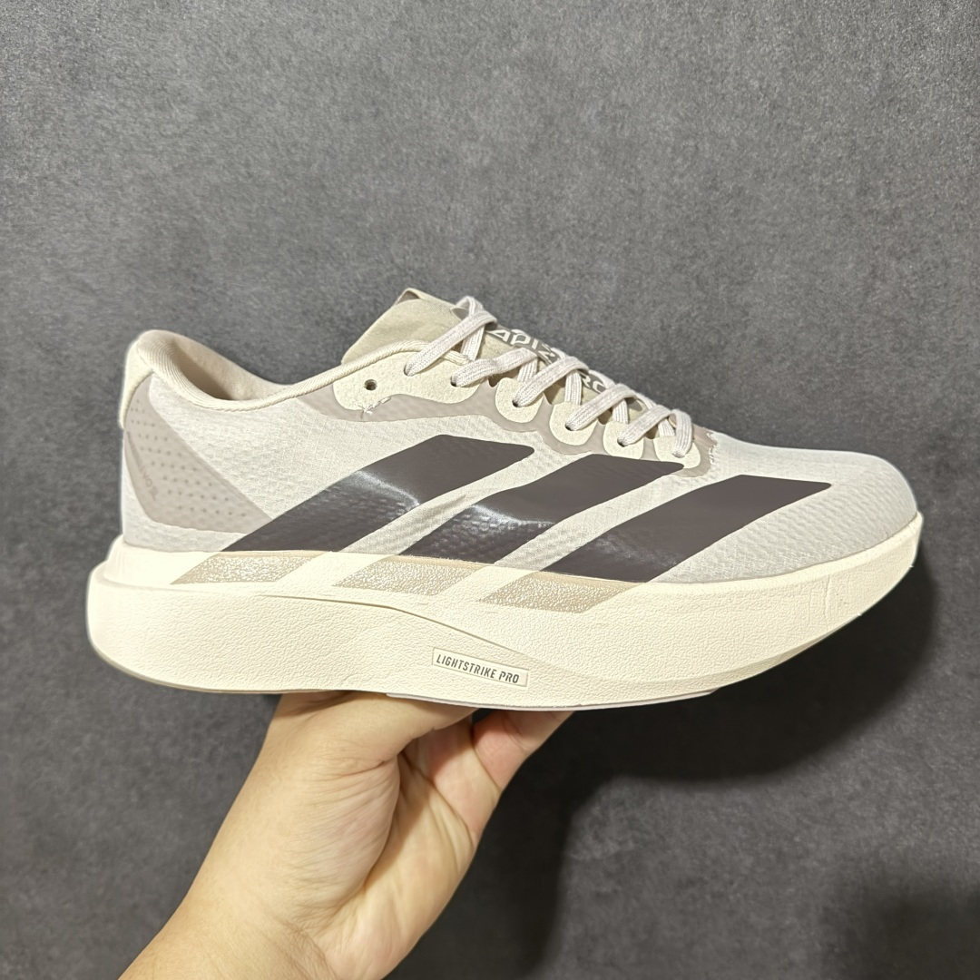 【公司级】Adidas Adizero Pro 4 M 阿迪超轻透气缓震跑鞋   整体外观造型与adiZero Adios Pro EVO 1非常相似 中底配置方面搭载全掌Lightstrike Pro 鞋面采用透气网面示人 契合日常训练鞋的定位 更加耐用 外底给到了马牌橡胶 及上代竞速旗舰adidas Adizero Adios Pro 3区域分布 货号： KJ2001 尺码：36-45-选品中心
