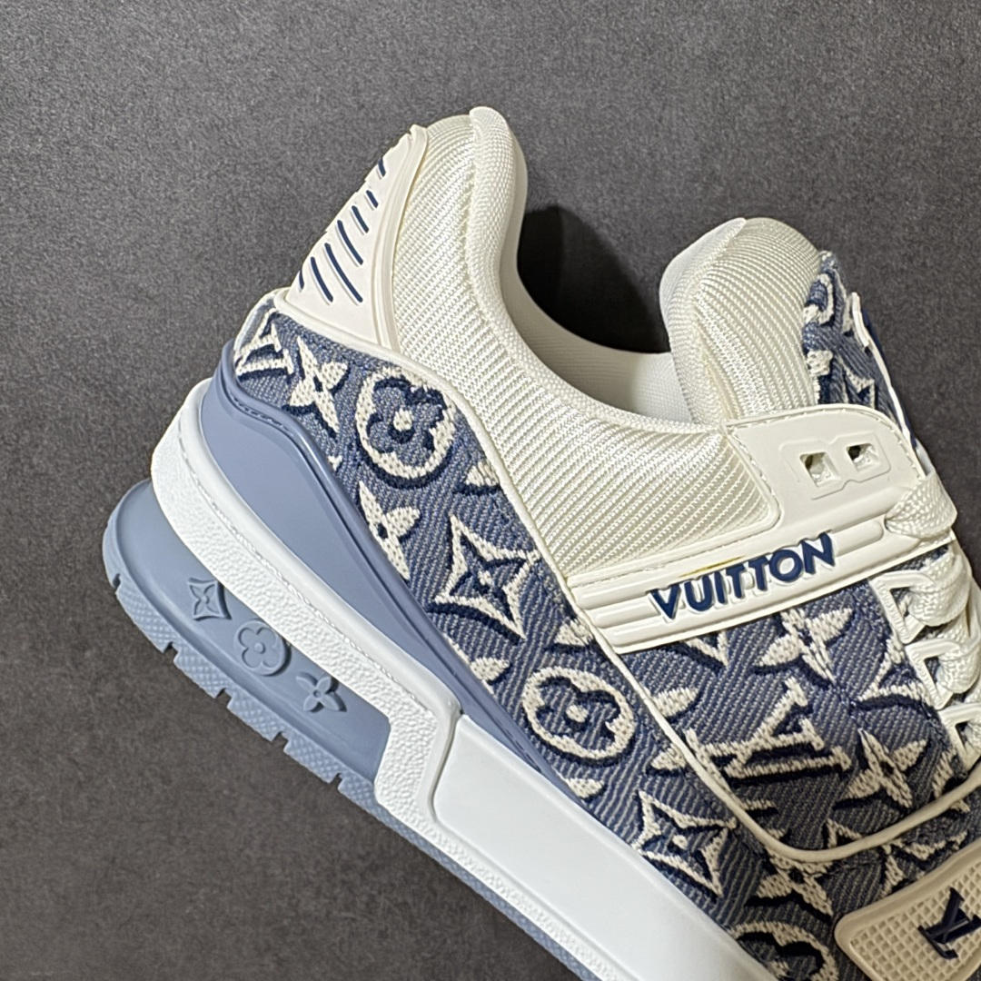 图片[7]-【纯原礼盒版】LV Trainer 2026路易威登走秀最新款 原版1：1开发复刻 做工精细 鞋面由意大利进口小牛皮拼接，侧边饰有品牌LOGO标志，进口网布垫脚➕透气网布内里，脚感超舒适 原厂特供原版TPU组合大底 套包工艺 尺码：35 36 37 38 39 40 41 42 43 44 45 46-选品中心