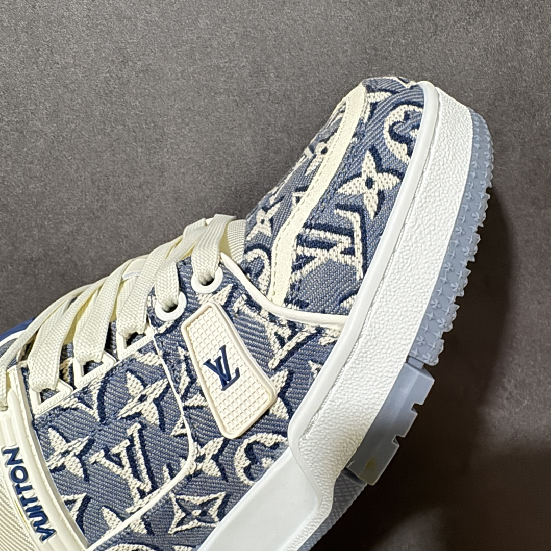 图片[8]-【纯原礼盒版】LV Trainer 2026路易威登走秀最新款 原版1：1开发复刻 做工精细 鞋面由意大利进口小牛皮拼接，侧边饰有品牌LOGO标志，进口网布垫脚➕透气网布内里，脚感超舒适 原厂特供原版TPU组合大底 套包工艺 尺码：35 36 37 38 39 40 41 42 43 44 45 46-选品中心