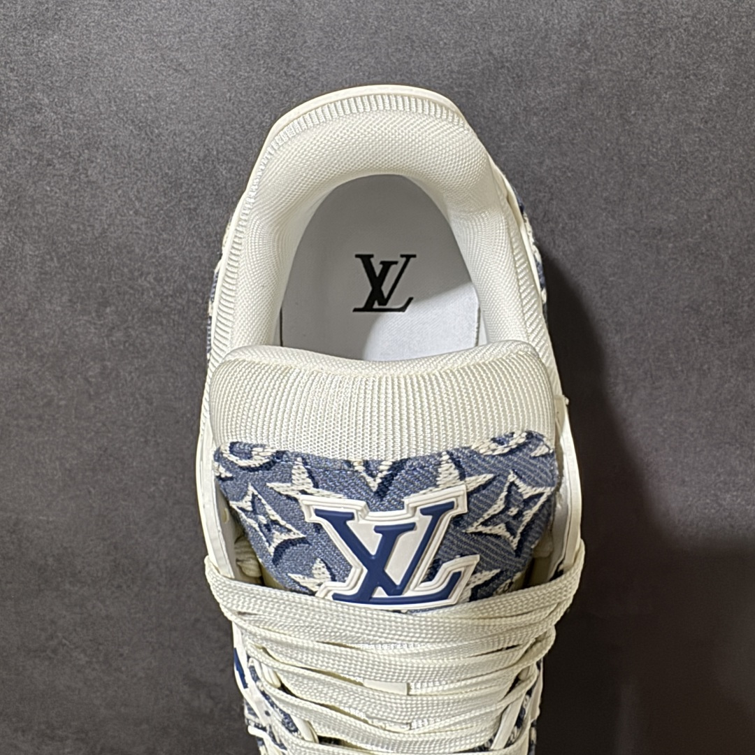图片[6]-【纯原礼盒版】LV Trainer 2026路易威登走秀最新款 原版1：1开发复刻 做工精细 鞋面由意大利进口小牛皮拼接，侧边饰有品牌LOGO标志，进口网布垫脚➕透气网布内里，脚感超舒适 原厂特供原版TPU组合大底 套包工艺 尺码：35 36 37 38 39 40 41 42 43 44 45 46-选品中心