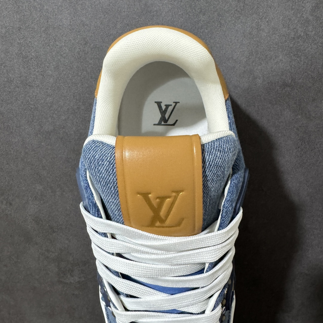 图片[6]-【纯原礼盒版】LV Trainer 2026路易威登走秀最新款 原版1：1开发复刻 做工精细 鞋面由意大利进口小牛皮拼接，侧边饰有品牌LOGO标志，进口网布垫脚➕透气网布内里，脚感超舒适 原厂特供原版TPU组合大底 套包工艺 尺码：35 36 37 38 39 40 41 42 43 44 45 46-选品中心