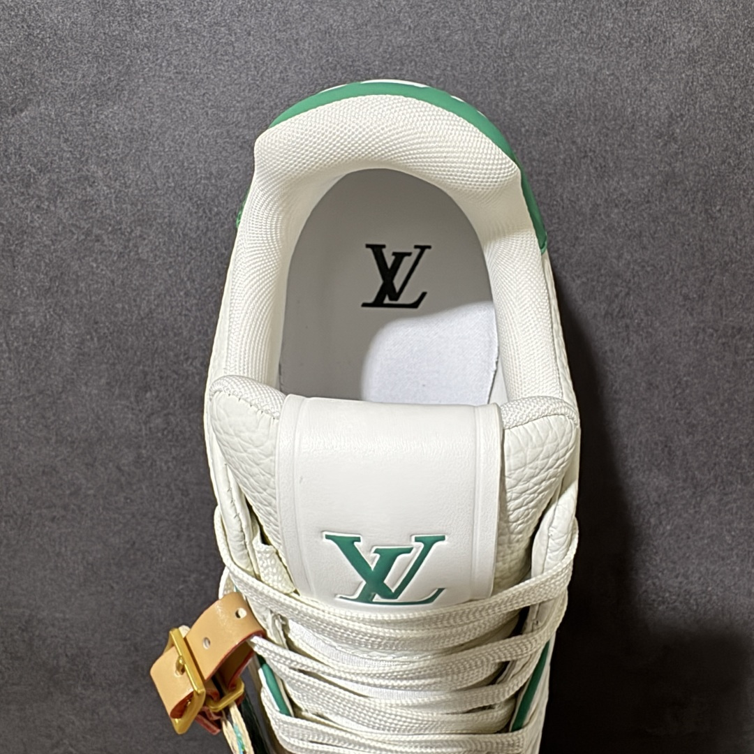 图片[6]-【纯原礼盒版】LV Trainer 2026路易威登走秀最新款 原版1：1开发复刻 做工精细 鞋面由意大利进口小牛皮拼接，侧边饰有品牌LOGO标志，进口网布垫脚➕透气网布内里，脚感超舒适 原厂特供原版TPU组合大底 套包工艺 尺码：35 36 37 38 39 40 41 42 43 44 45 46-选品中心