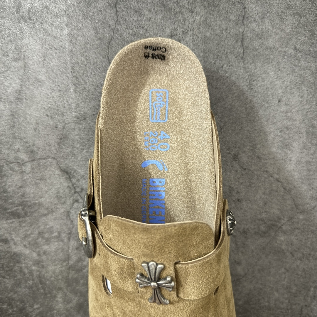 图片[8]-【莞产G版】Chrome Heart x Birkenstock 博肯/勃肯 Boston 克罗心限定联名配色 低帮半拖 正确翘头版型 中底搭载缓震软木橡胶 外置EVA轻量片装外底 定制五金配件 尺码：35 36 37 38 39 40 41 42 43 44 45 正常尺码-选品中心
