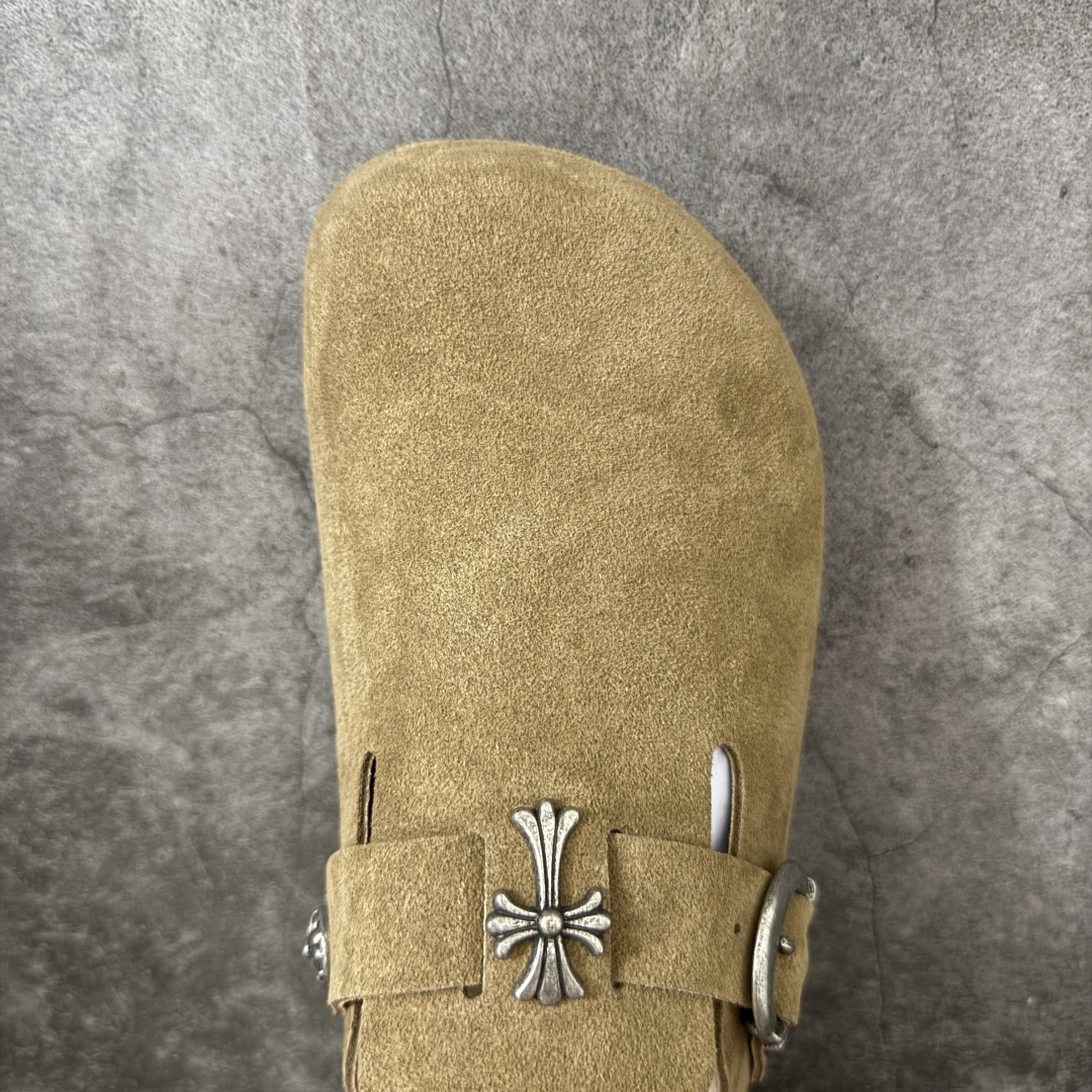 图片[5]-【莞产G版】Chrome Heart x Birkenstock 博肯/勃肯 Boston 克罗心限定联名配色 低帮半拖 正确翘头版型 中底搭载缓震软木橡胶 外置EVA轻量片装外底 定制五金配件 尺码：35 36 37 38 39 40 41 42 43 44 45 正常尺码-选品中心