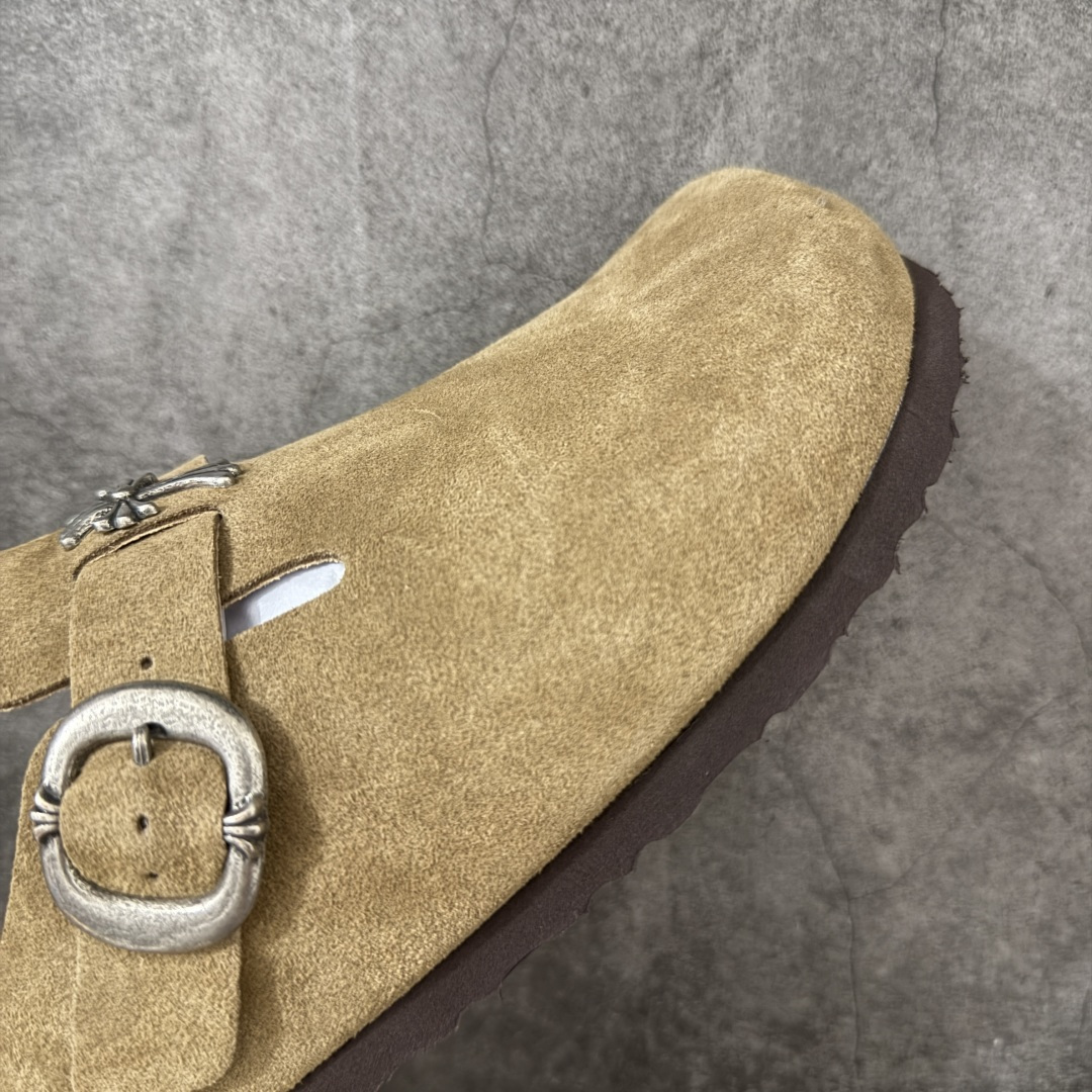 图片[6]-【莞产G版】Chrome Heart x Birkenstock 博肯/勃肯 Boston 克罗心限定联名配色 低帮半拖 正确翘头版型 中底搭载缓震软木橡胶 外置EVA轻量片装外底 定制五金配件 尺码：35 36 37 38 39 40 41 42 43 44 45 正常尺码-选品中心