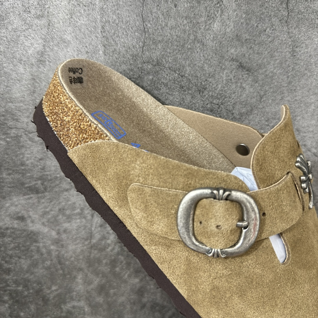 图片[7]-【莞产G版】Chrome Heart x Birkenstock 博肯/勃肯 Boston 克罗心限定联名配色 低帮半拖 正确翘头版型 中底搭载缓震软木橡胶 外置EVA轻量片装外底 定制五金配件 尺码：35 36 37 38 39 40 41 42 43 44 45 正常尺码-选品中心