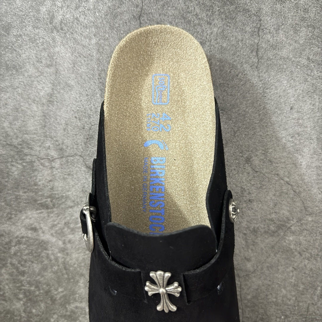 图片[8]-【莞产G版】Chrome Heart x Birkenstock 博肯/勃肯 Boston 克罗心限定联名配色 低帮半拖 正确翘头版型 中底搭载缓震软木橡胶 外置EVA轻量片装外底 定制五金配件 尺码：35 36 37 38 39 40 41 42 43 44 45 正常尺码-选品中心