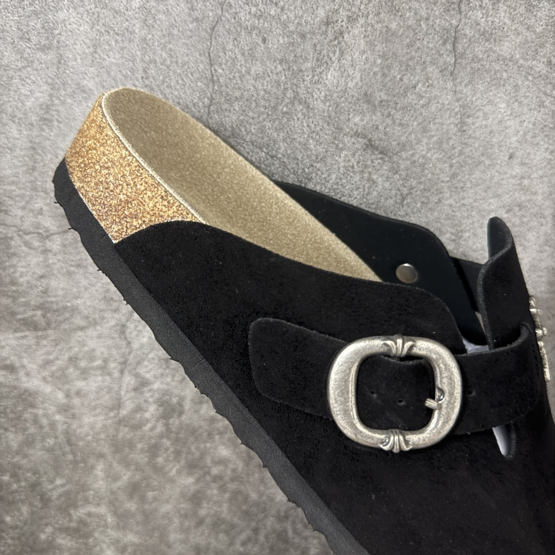 图片[7]-【莞产G版】Chrome Heart x Birkenstock 博肯/勃肯 Boston 克罗心限定联名配色 低帮半拖 正确翘头版型 中底搭载缓震软木橡胶 外置EVA轻量片装外底 定制五金配件 尺码：35 36 37 38 39 40 41 42 43 44 45 正常尺码-选品中心