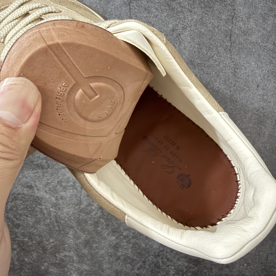 图片[9]-【佛山超A版】Loro Piana LP Tennis Walk Low 生活系列低帮复古百搭德训风休闲运动板鞋 意大利顶级奢侈品牌·诺悠翩雅 这款新款绒面革网球鞋采用超低帮设计 适合全年穿着 并具有防水性能 包边鞋底营造轻松迷人的色彩组合 将功能性与低调个性风格和谐融合 打造都市着装的理想鞋履选择 鞋跟处饰以Kummel色嵌片 柔软小牛皮鞋舌 压印LP徽标 棉质鞋带材质 鞋面：牛剖层绒面革 鞋底：橡胶 衬里：牛皮革 尺码：35 36 37 38 39 40 41 42 43 44 45-选品中心