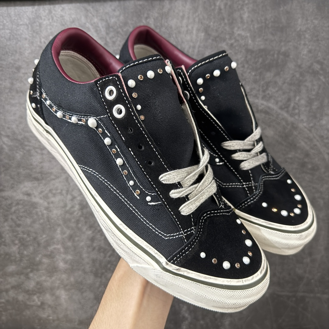万斯Vans Premium Pearlized 珍珠做旧黑! 货号:VN000S52BLK! 市场唯一正确版本 区别市 万斯Vans Premium Pearlized 珍珠做旧黑! 货号:VN000S52BLK! 市场唯一正确版本 区别市