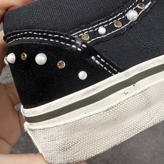 万斯Vans Premium Pearlized 珍珠做旧黑! 货号:VN000S52BLK! 市场唯一正确版本 区别市 万斯Vans Premium Pearlized 珍珠做旧黑! 货号:VN000S52BLK! 市场唯一正确版本 区别市