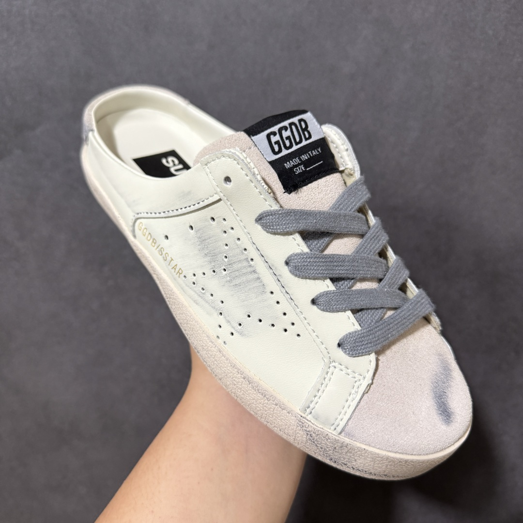 Golden Goose Super-Star 牛皮 做旧 舒适百搭 低帮半托板鞋 货号:G21D120 尺码:36-4