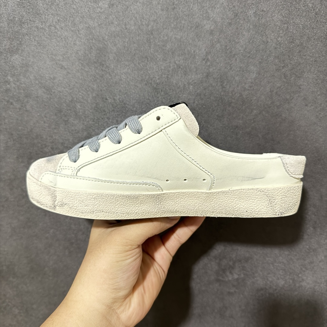 Golden Goose Super-Star 牛皮 做旧 舒适百搭 低帮半托板鞋 货号:G21D120 尺码:36-4