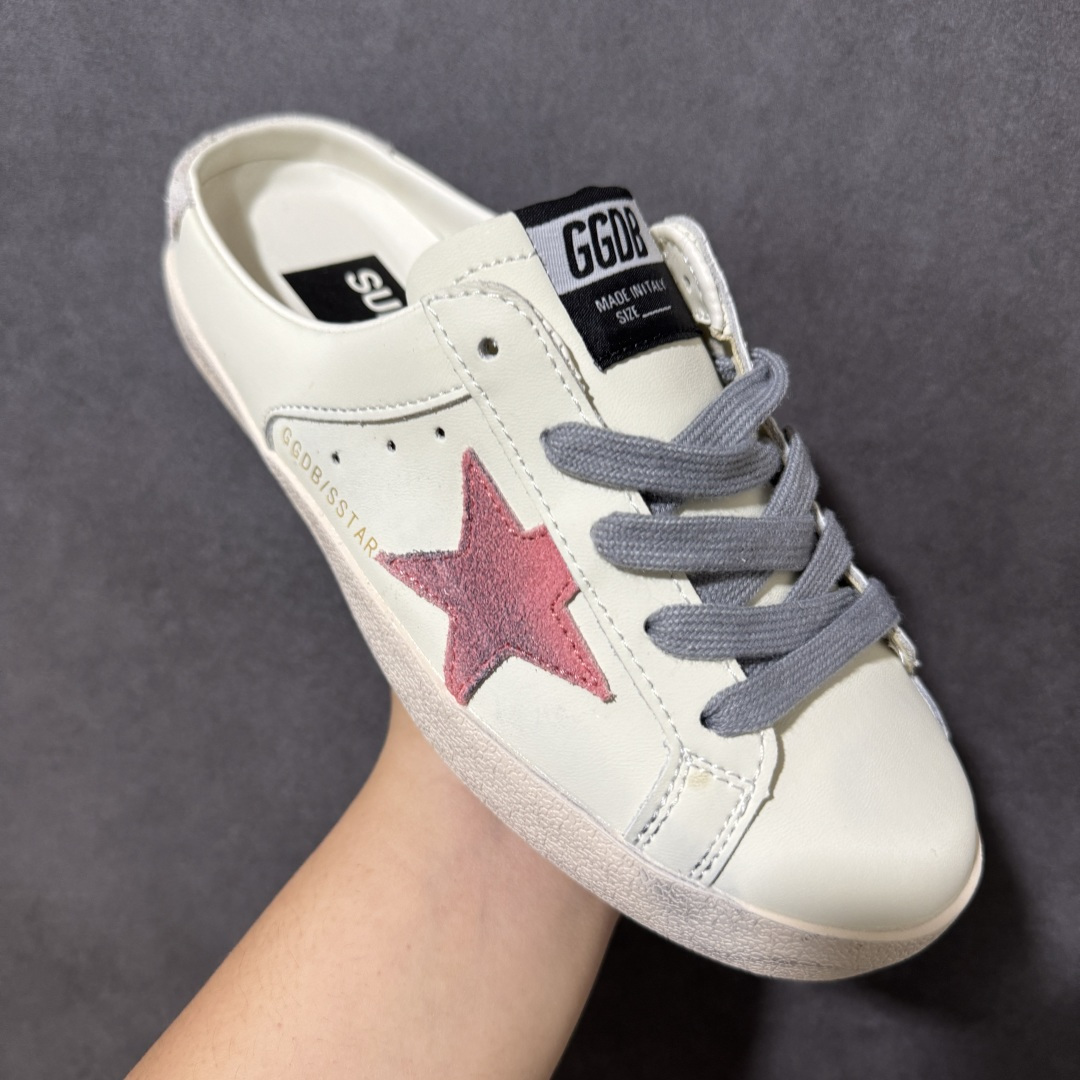 Golden Goose Super-Star 牛皮 做旧 舒适百搭 低帮半托板鞋 货号:G21D120 尺码:36-4