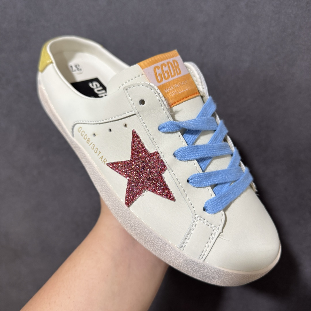 Golden Goose Super-Star 牛皮 做旧 舒适百搭 低帮半托板鞋 货号:G21D120 尺码:36-4