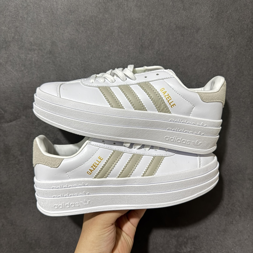 Adidas Originals Gazelle Bold 三叶草厚底休闲防滑耐磨低帮板鞋 #原厂原数据版型 原厂皮料切