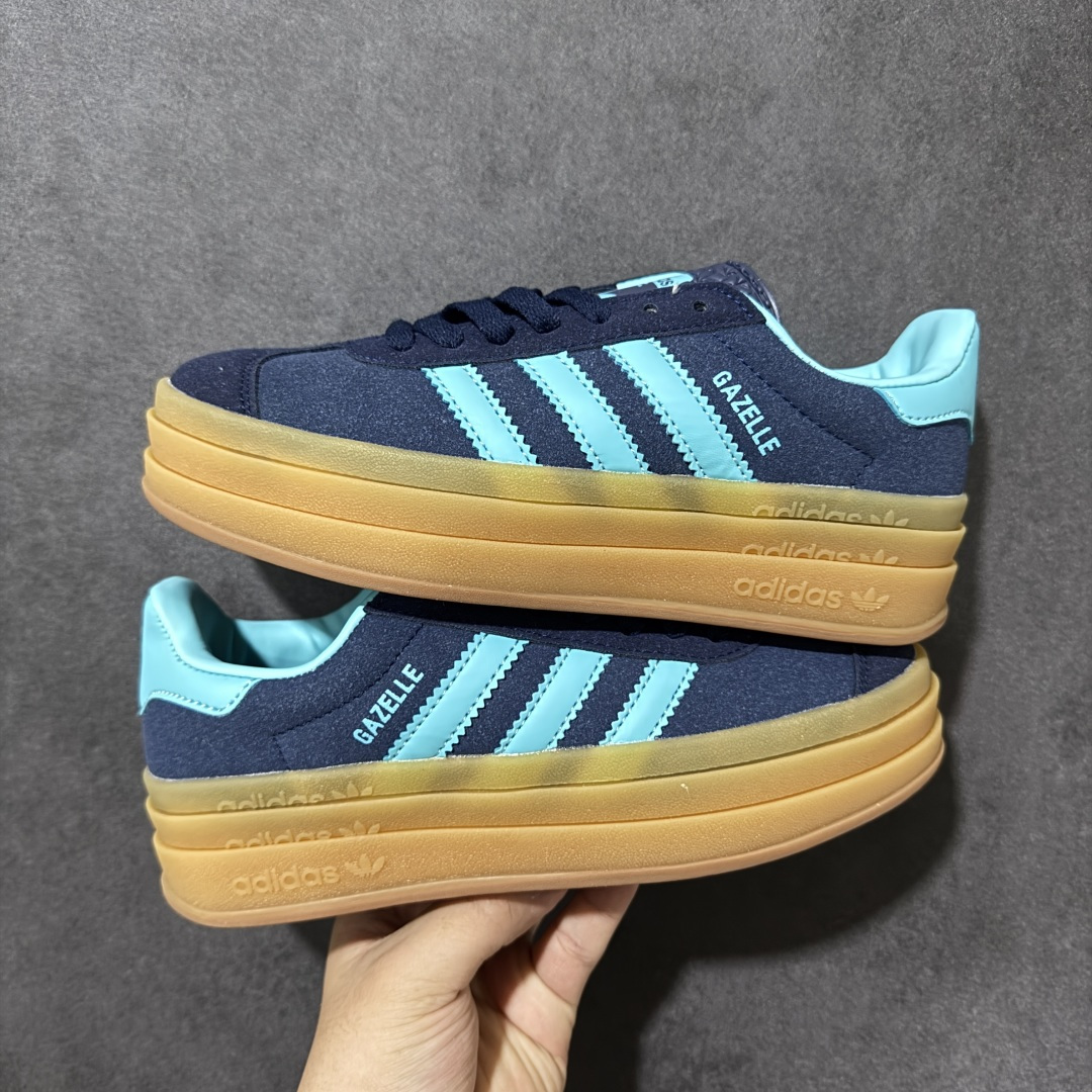Adidas Originals Gazelle Bold 三叶草厚底休闲防滑耐磨低帮板鞋 #原厂原数据版型 原厂皮料切