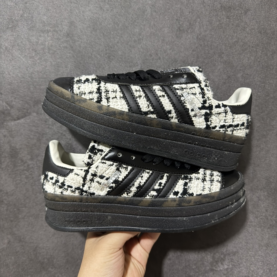 Adidas Originals Gazelle Bold 三叶草厚底休闲防滑耐磨低帮板鞋 #原厂原数据版型 原厂皮料切
