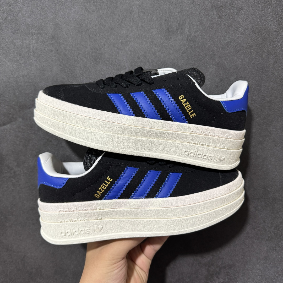 Adidas Originals Gazelle Bold 三叶草厚底休闲防滑耐磨低帮板鞋 #原厂原数据版型 原厂皮料切