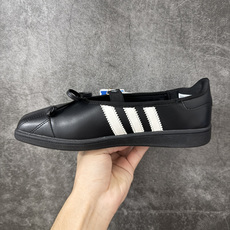 Ad Superstar Square Ballet 三叶草Jennie联名方头芭蕾鞋 光感皮革鞋面,改良方头贝壳鞋头, Ad Superstar Square Ballet 三叶草Jennie联名方头芭蕾鞋 光感皮革鞋面,改良方头贝壳鞋头,