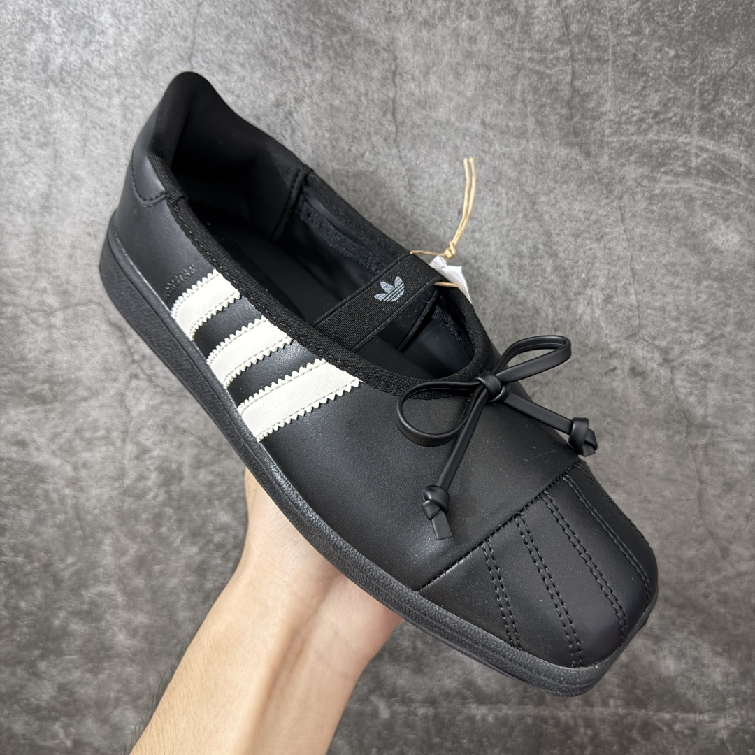 Ad Superstar Square Ballet 三叶草Jennie联名方头芭蕾鞋 光感皮革鞋面,改良方头贝壳鞋头, Ad Superstar Square Ballet 三叶草Jennie联名方头芭蕾鞋 光感皮革鞋面,改良方头贝壳鞋头,