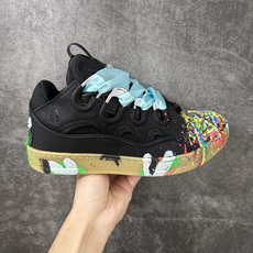 Lanvin Leather Curb Sneakers 浪凡面包鞋 现货 原版1:1开模重工艺制作 面料采用进口牛磨砂 Lanvin Leather Curb Sneakers 浪凡面包鞋 现货 原版1:1开模重工艺制作 面料采用进口牛磨砂