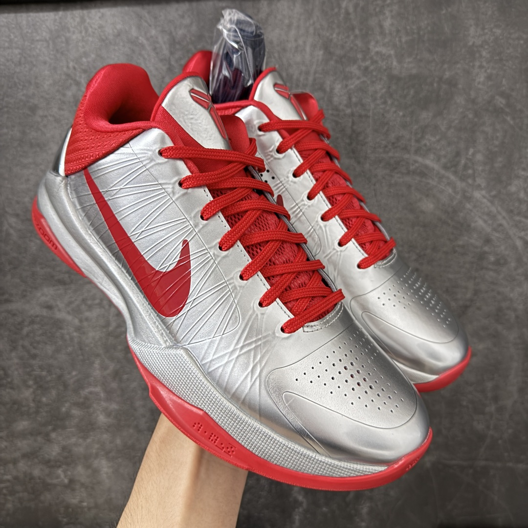 顶级纯原 NK Zoom Kobe V 科比5代复刻实战运动低帮文化篮球鞋 银红色 IV2712-001 完美复刻公司 