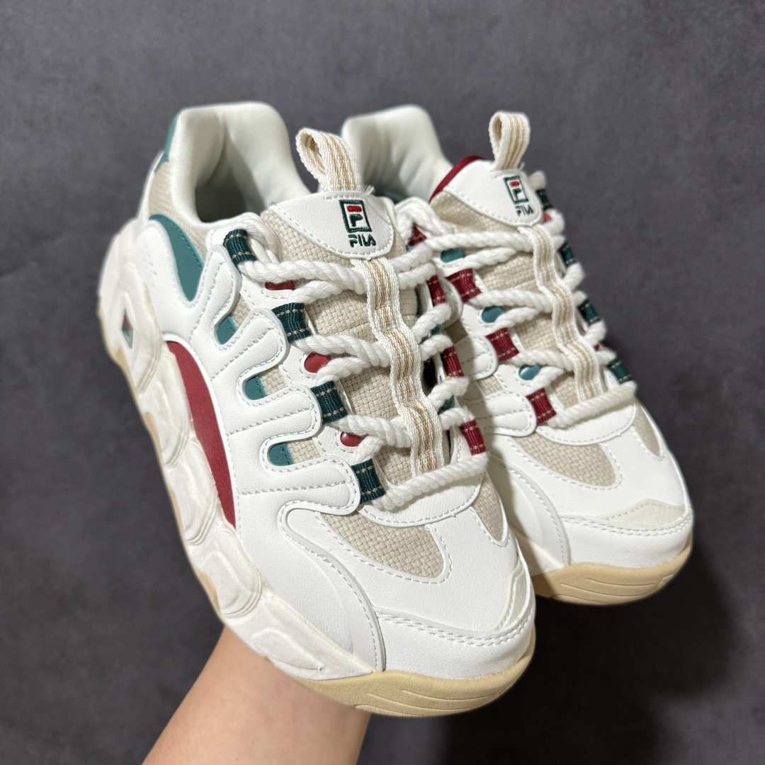 FILA斐乐 Croissant可颂 WE 抓绒 织物合成革 防滑耐磨低帮 生活休闲鞋 鞋身采用皮革加透气网面面料 时尚 FILA斐乐 Croissant可颂 WE 抓绒 织物合成革 防滑耐磨低帮 生活休闲鞋 鞋身采用皮革加透气网面面料 时尚