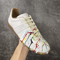 Maison Margiela Calfskin Replica MM6马吉拉 德训运动休闲板鞋 白色泼墨 原版一比一 Maison Margiela Calfskin Replica MM6马吉拉 德训运动休闲板鞋 白色泼墨 原版一比一