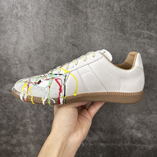 Maison Margiela Calfskin Replica MM6马吉拉 德训运动休闲板鞋 白色泼墨 原版一比一 Maison Margiela Calfskin Replica MM6马吉拉 德训运动休闲板鞋 白色泼墨 原版一比一