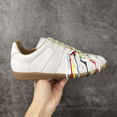 Maison Margiela Calfskin Replica MM6马吉拉 德训运动休闲板鞋 白色泼墨 原版一比一 Maison Margiela Calfskin Replica MM6马吉拉 德训运动休闲板鞋 白色泼墨 原版一比一