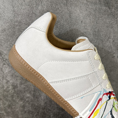 Maison Margiela Calfskin Replica MM6马吉拉 德训运动休闲板鞋 白色泼墨 原版一比一 Maison Margiela Calfskin Replica MM6马吉拉 德训运动休闲板鞋 白色泼墨 原版一比一