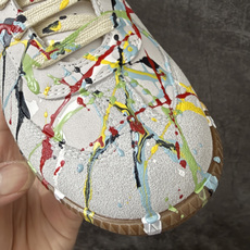 Maison Margiela Calfskin Replica MM6马吉拉 德训运动休闲板鞋 白色泼墨 原版一比一开 Maison Margiela Calfskin Replica MM6马吉拉 德训运动休闲板鞋 白色泼墨 原版一比一开